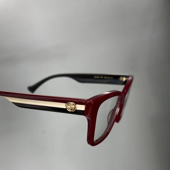 Gucci Women's Deep Burgundy Cat-Eye Glasses GG1302O - Picture 4 of 4
